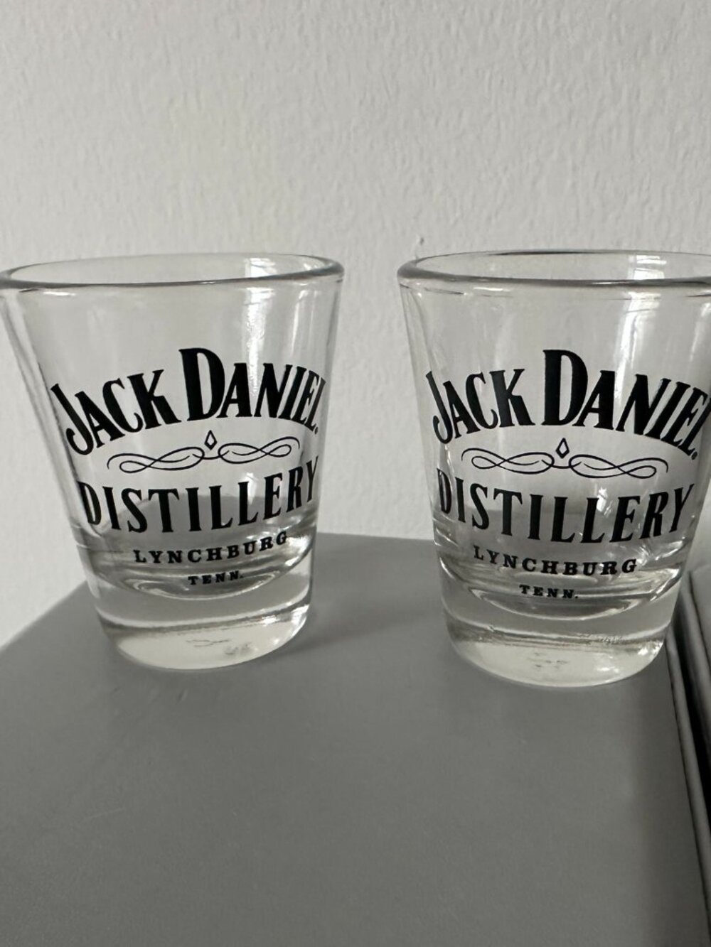 NEW Jack Daniel's Distillery Lynchburg Tennessee Shot Glasses (Set of 2)